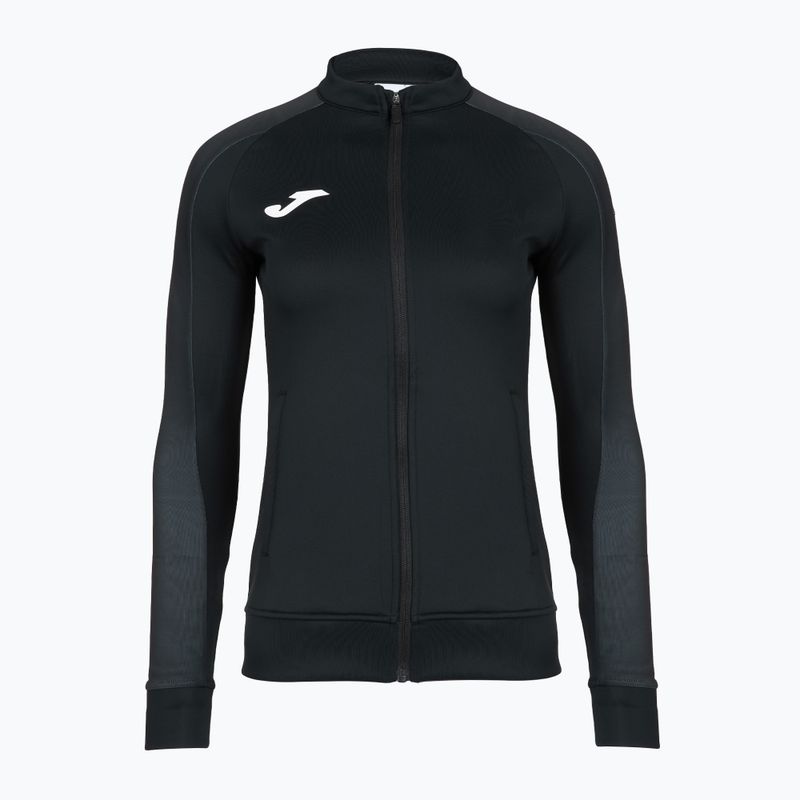 Női futó pulóver Joma Elite XI Full Zip fekete/antracit
