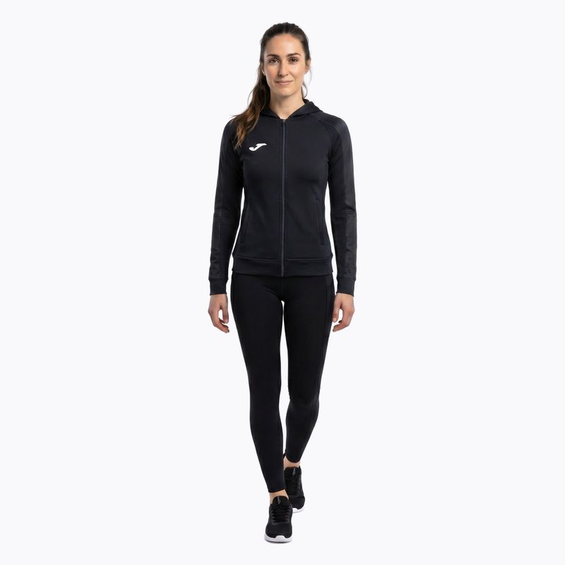 Női Joma Elite XI Hoodie fekete/antracit futó melegítőfelső 2