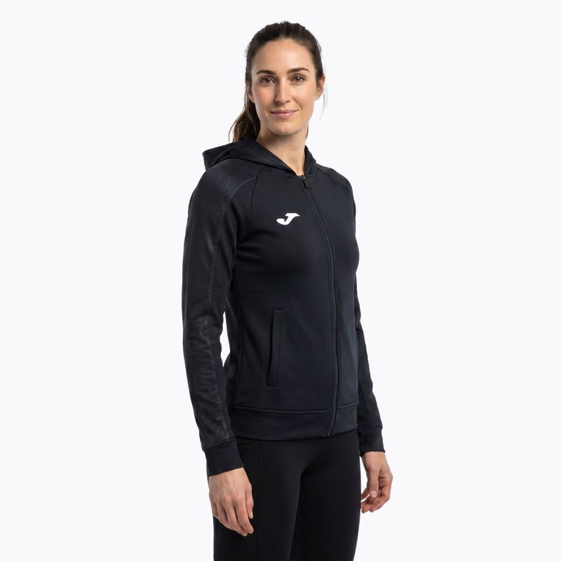Női Joma Elite XI Hoodie fekete/antracit futó melegítőfelső 4