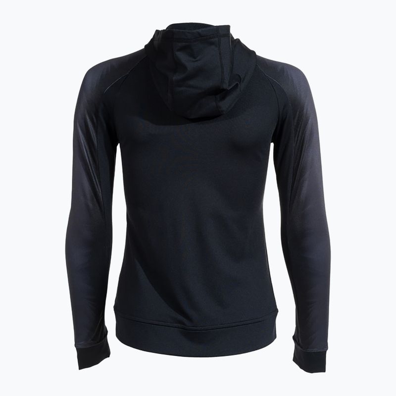Női Joma Elite XI Hoodie fekete/antracit futó melegítőfelső 2
