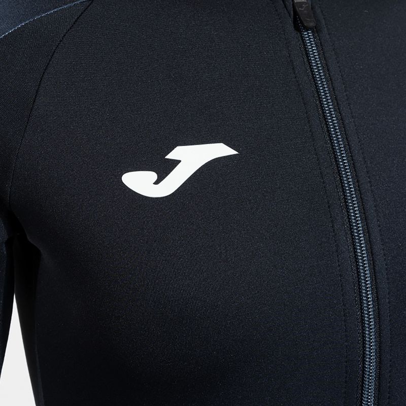 Női Joma Elite XI Hoodie fekete/antracit futó melegítőfelső 4