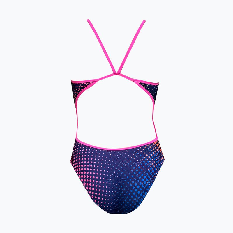 Női egyrészes fürdőruha RAS Dots Active Back multicolour 2
