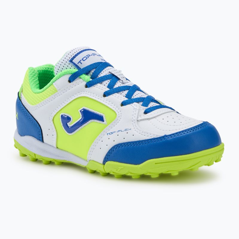 Gyerek focicipő Joma Top Flex TF white/royal blue