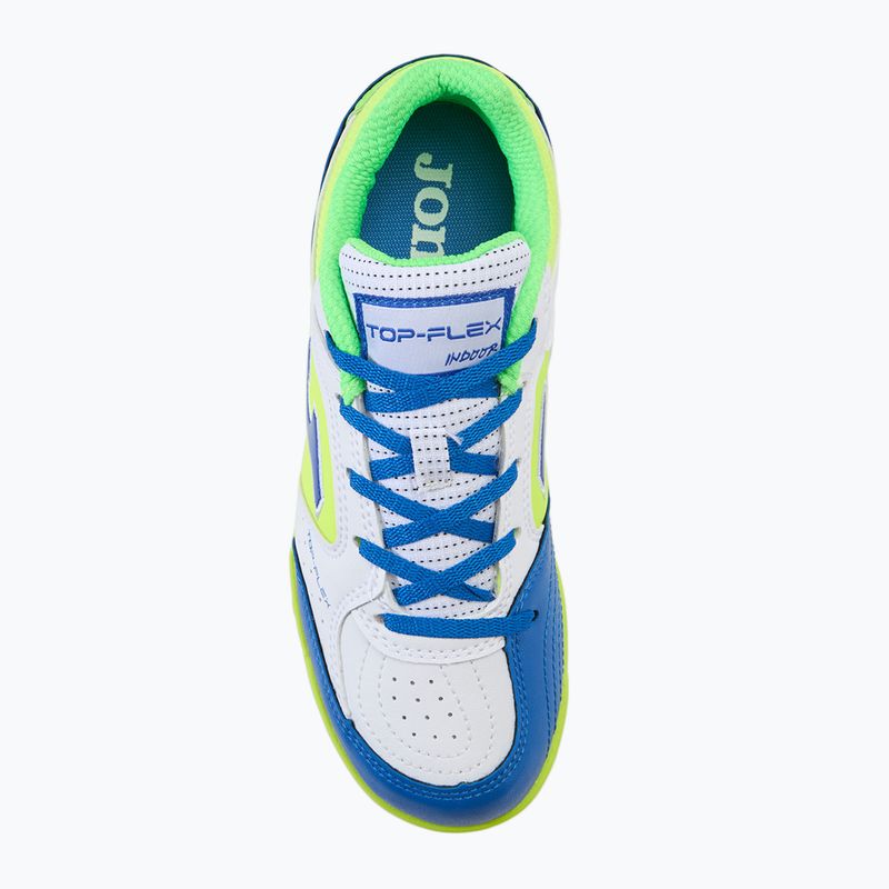 Gyerek focicipő Joma Top Flex TF white/royal blue 5