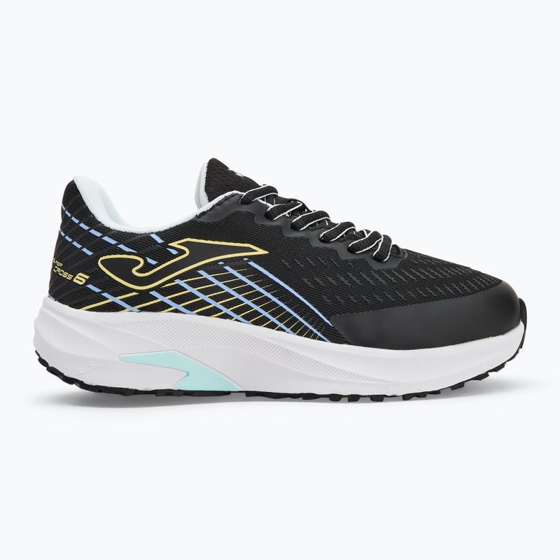 Joma Super Cross gyermek futócipő fekete/ türkizkék 2