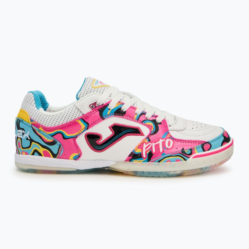 Férfi futballcipő Joma Top Flex IN white/coral 2