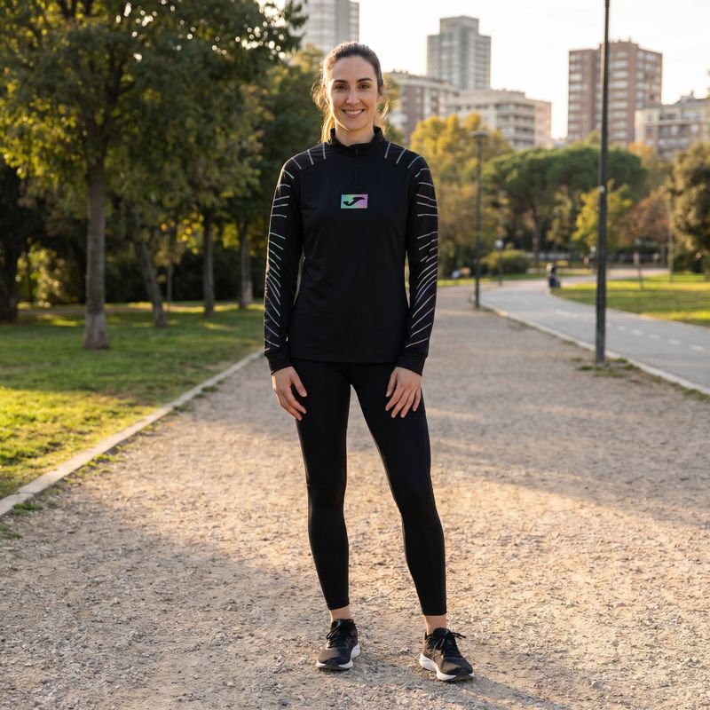 Női Joma R-Night futó melegítőfelső fekete 12