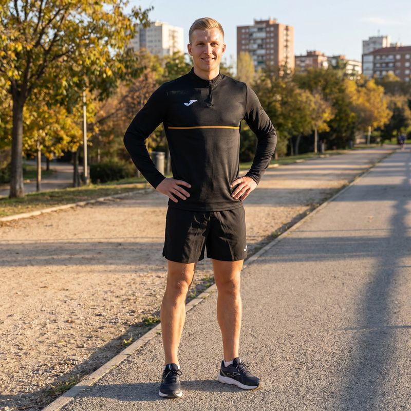 Férfi Joma Record III futó melegítőfelső fekete 6