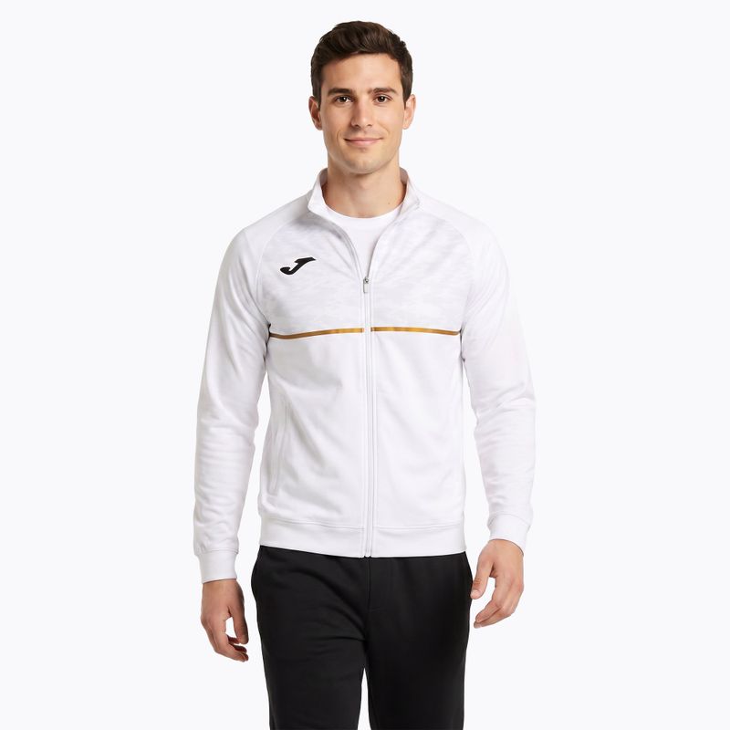 Férfi Joma Record III Full Zip futópulóver fehér 3