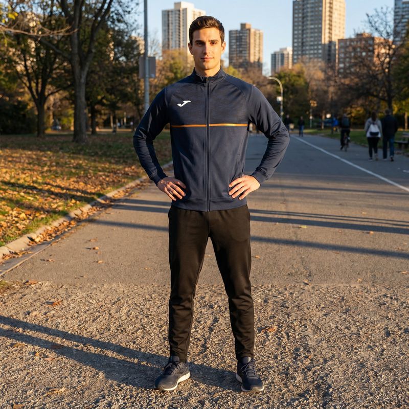 Férfi Joma Record III Full Zip futó melegítőfelső navy 6