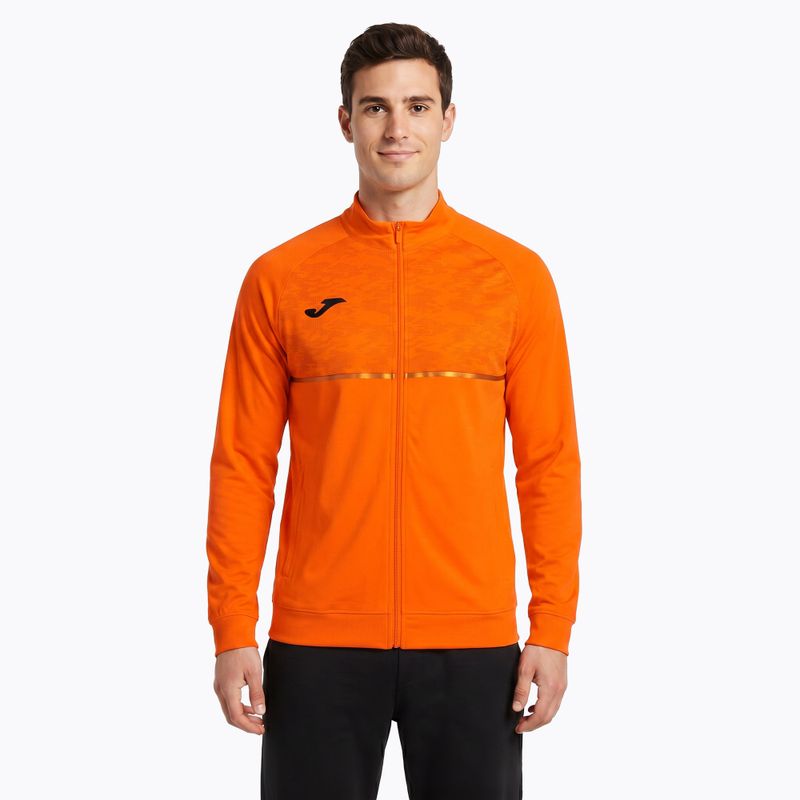 Férfi Joma Record III Full Zip futópulóver narancssárga színben