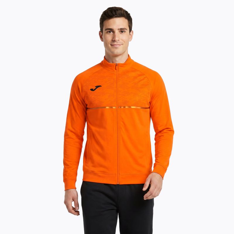 Férfi Joma Record III Full Zip futópulóver narancssárga színben 3