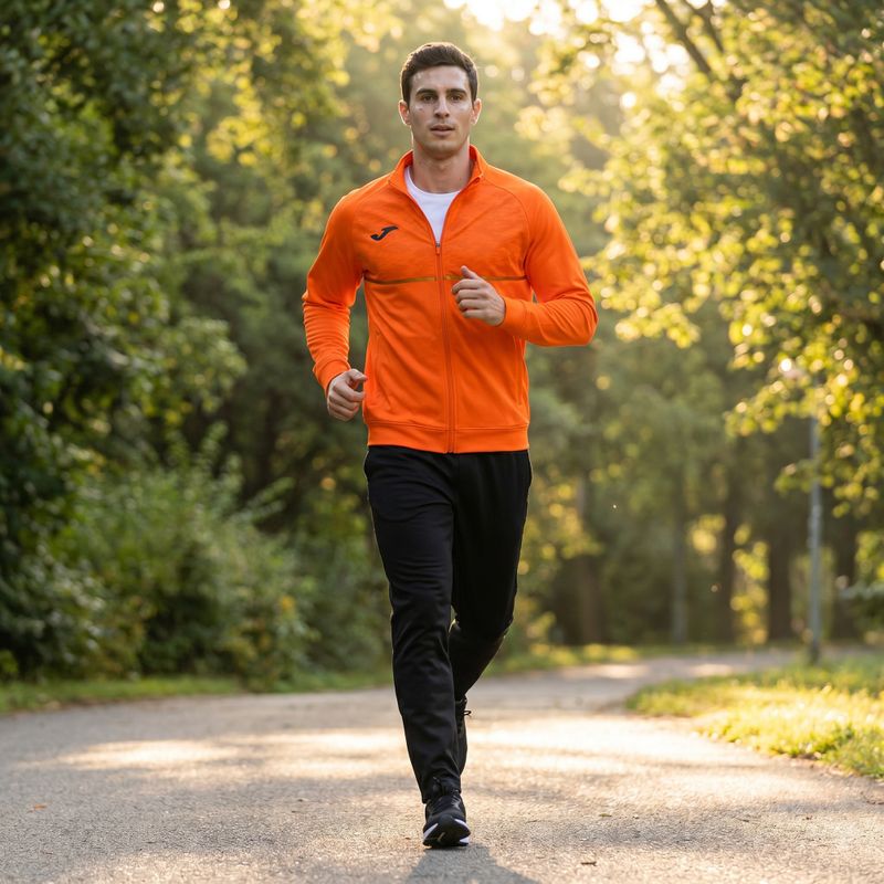 Férfi Joma Record III Full Zip futópulóver narancssárga színben 8