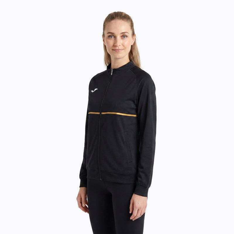 Női Joma Record III Full Zip futó melegítőfelső fekete 2