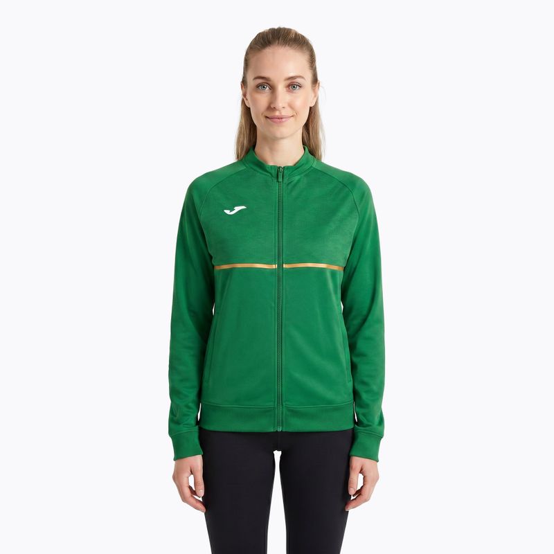 Női Joma Record III Full Zip zöld futó melegítőfelső