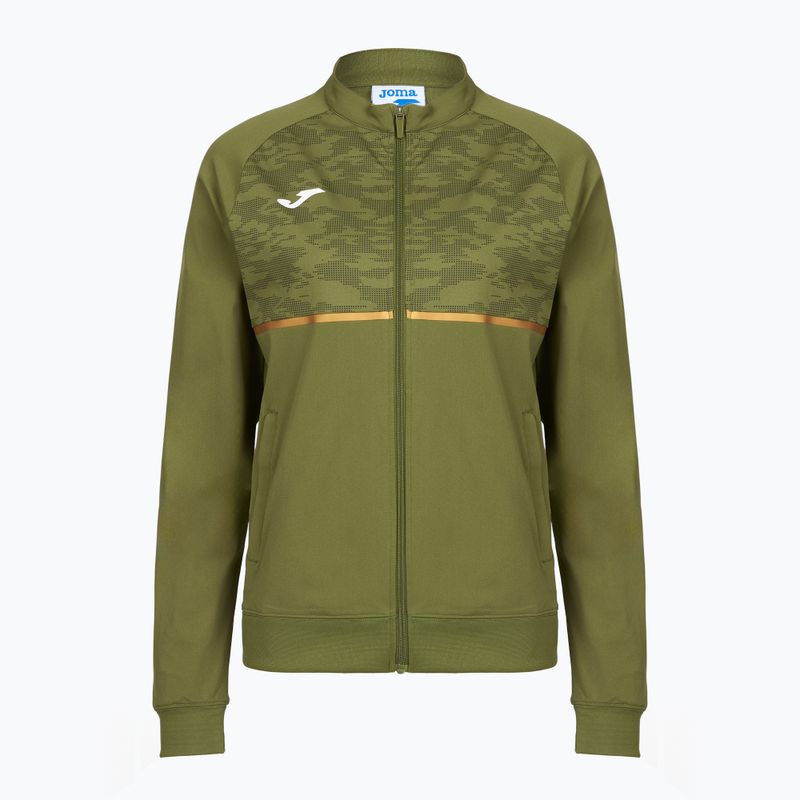 Női Joma Record III Full Zip zöld futó melegítőfelső
