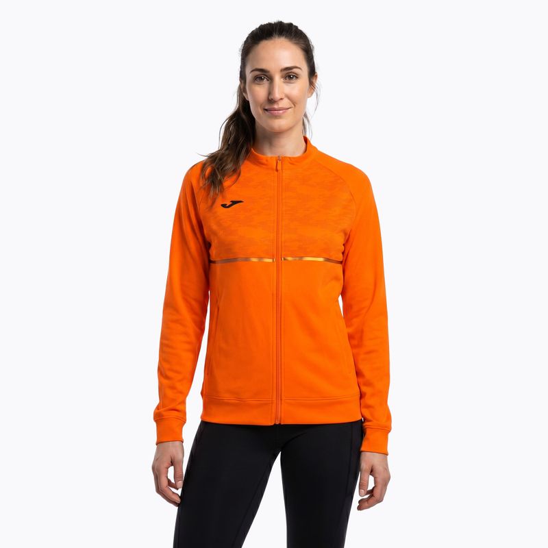 Női Joma Record III Full Zip futópulóver narancs színben