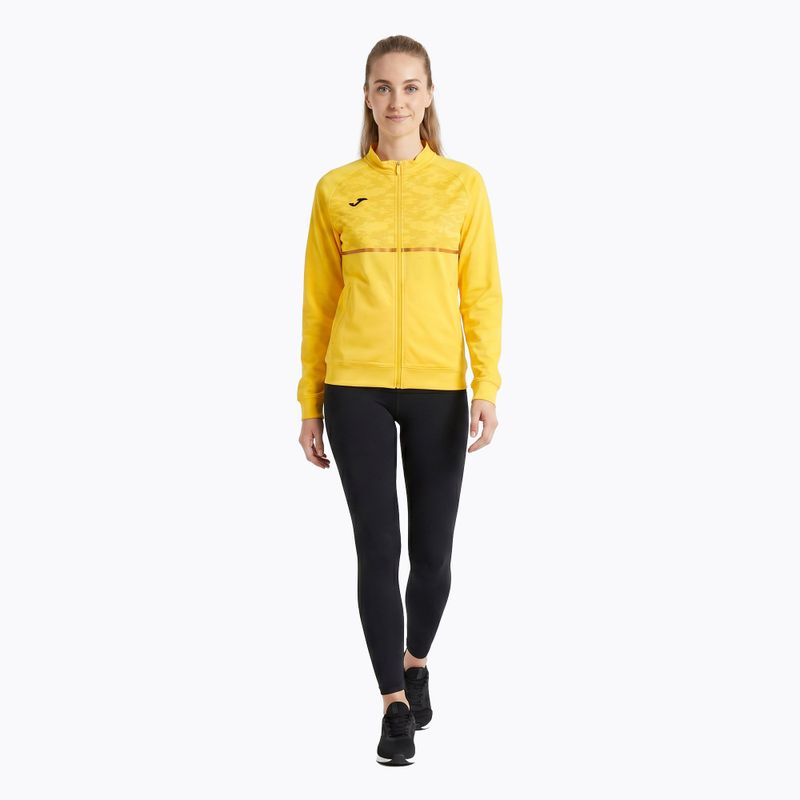 Női Joma Record III Full Zip futó melegítőfelső sárga 2