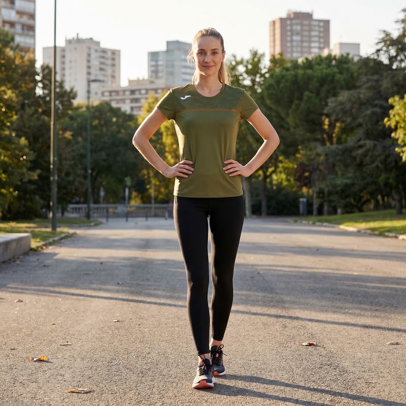 Joma Record III női futópóló khaki színben 6