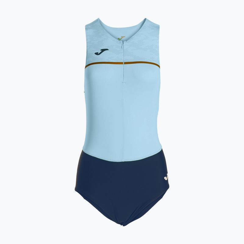 Női triatlon fürdőruha Joma Record III Bodysuit égszínkék-sárga