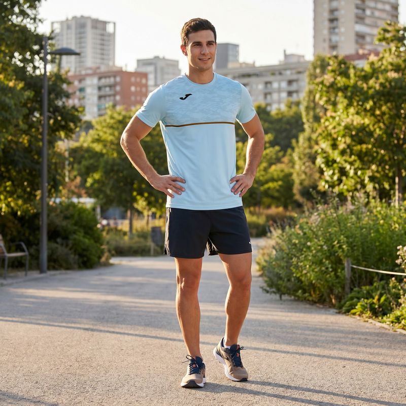 Joma Record III férfi futópóló világoskék 4