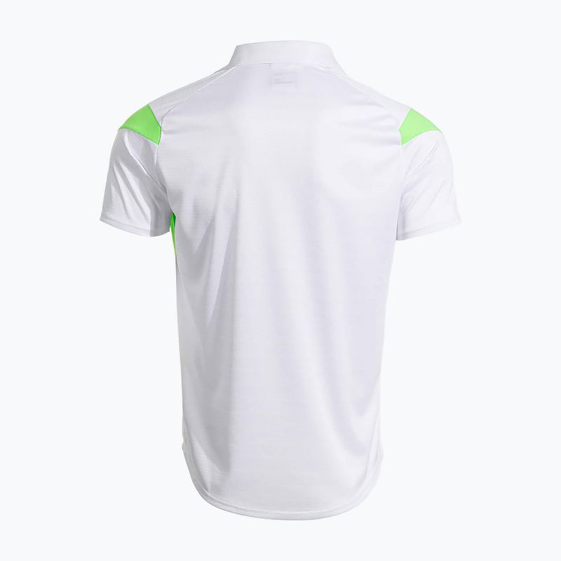 Férfi teniszpóló Joma Montreal fehér/fluor zöld 3