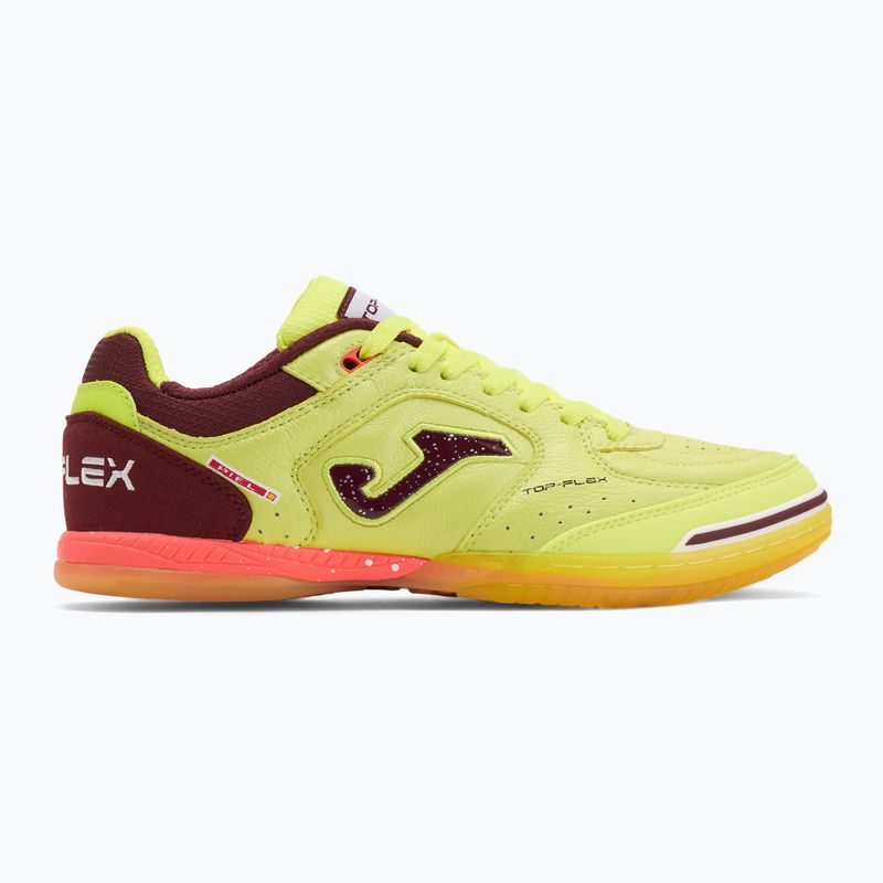 Férfi futballcipő Joma Top Flex IN fluor sárga/lila 2