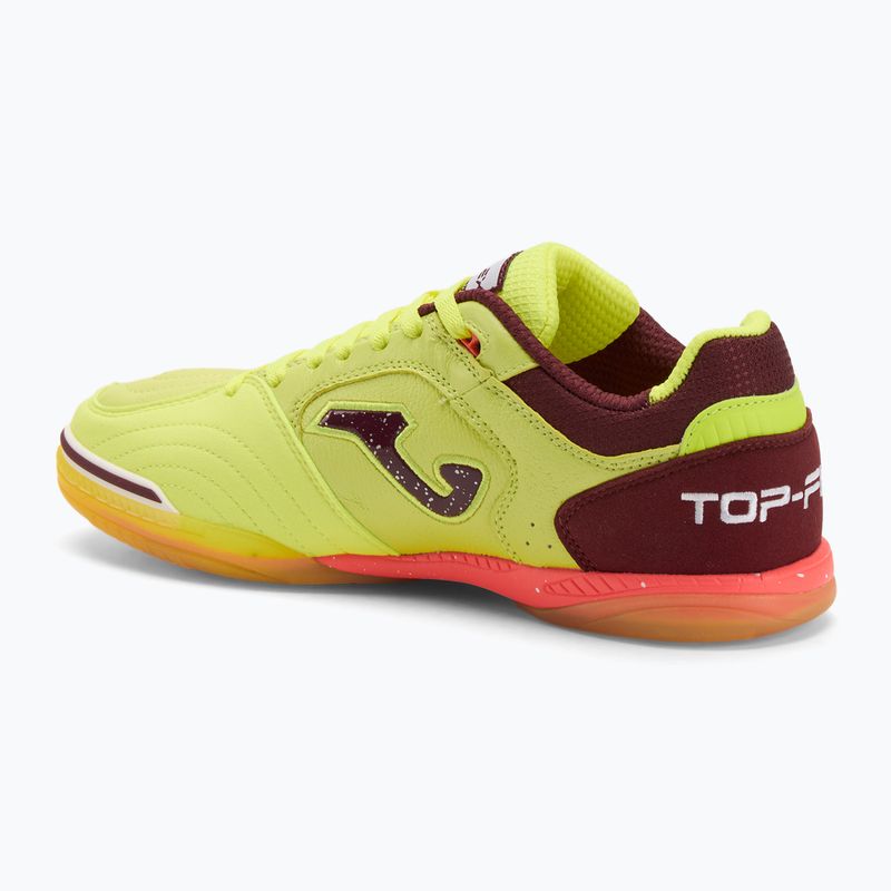 Férfi futballcipő Joma Top Flex IN fluor sárga/lila 3