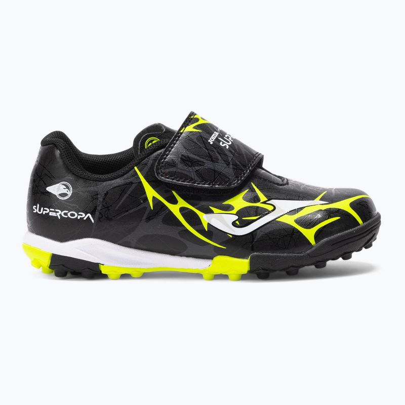 Joma Super Copa Jr TF gyermek focicipő fekete / fluor sárga 8