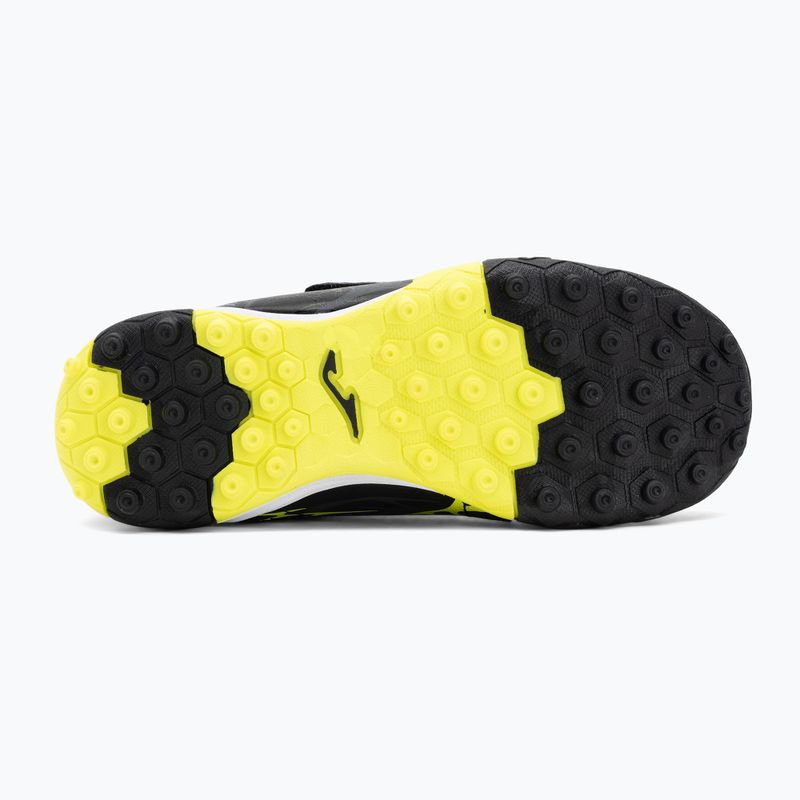 Joma Super Copa Jr TF gyermek focicipő fekete / fluor sárga 4