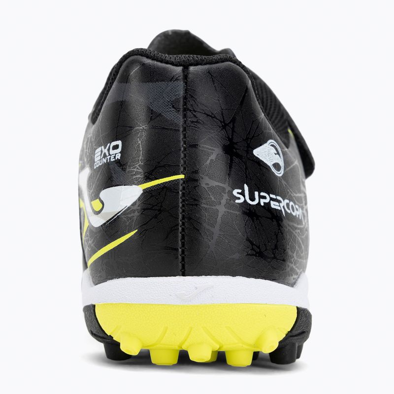 Joma Super Copa Jr TF gyermek focicipő fekete / fluor sárga 6
