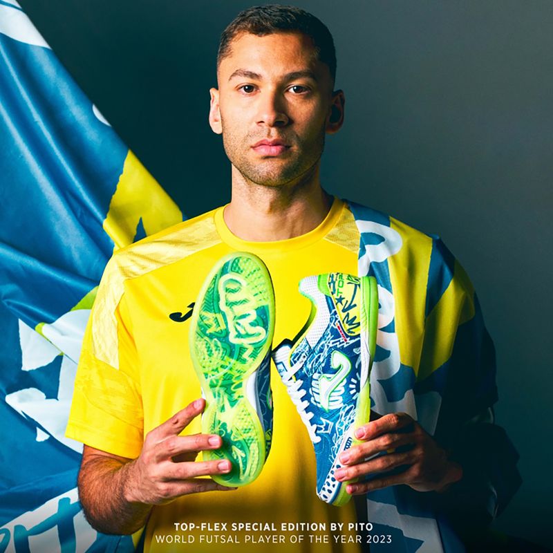 Férfi focicipő Joma Top Flex IN royal blue/pito 8