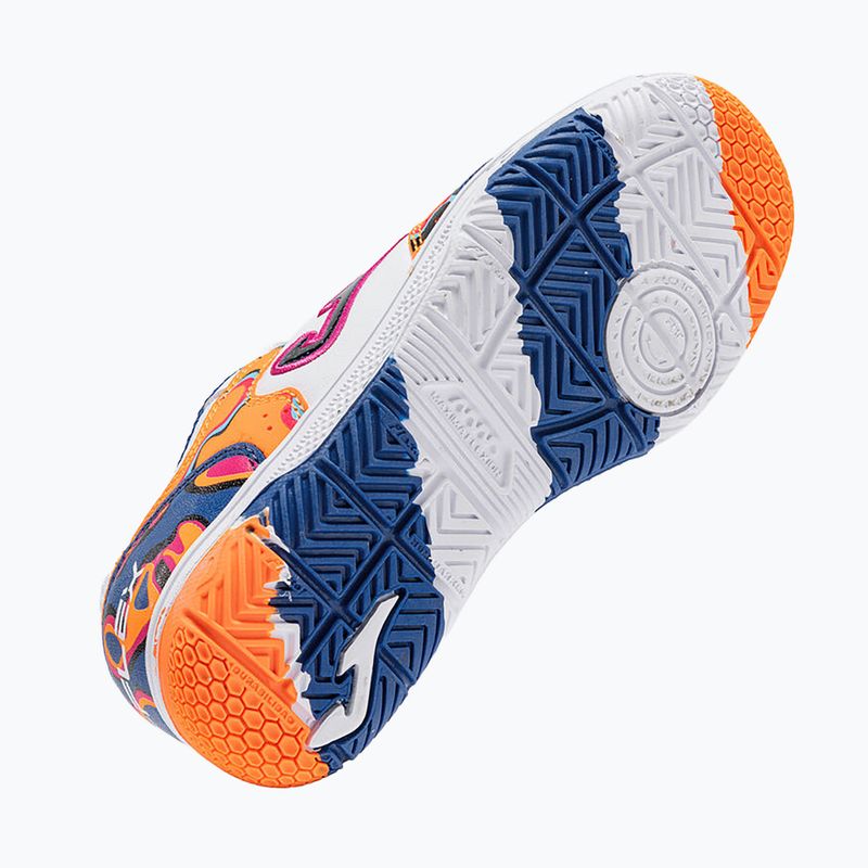 Gyerek focicipő Joma Top Flex Jr IN white-orange 5