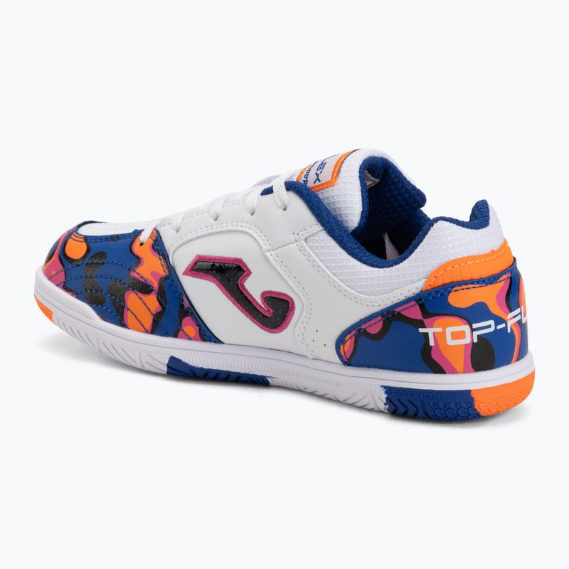 Gyerek focicipő Joma Top Flex Jr IN white-orange 3