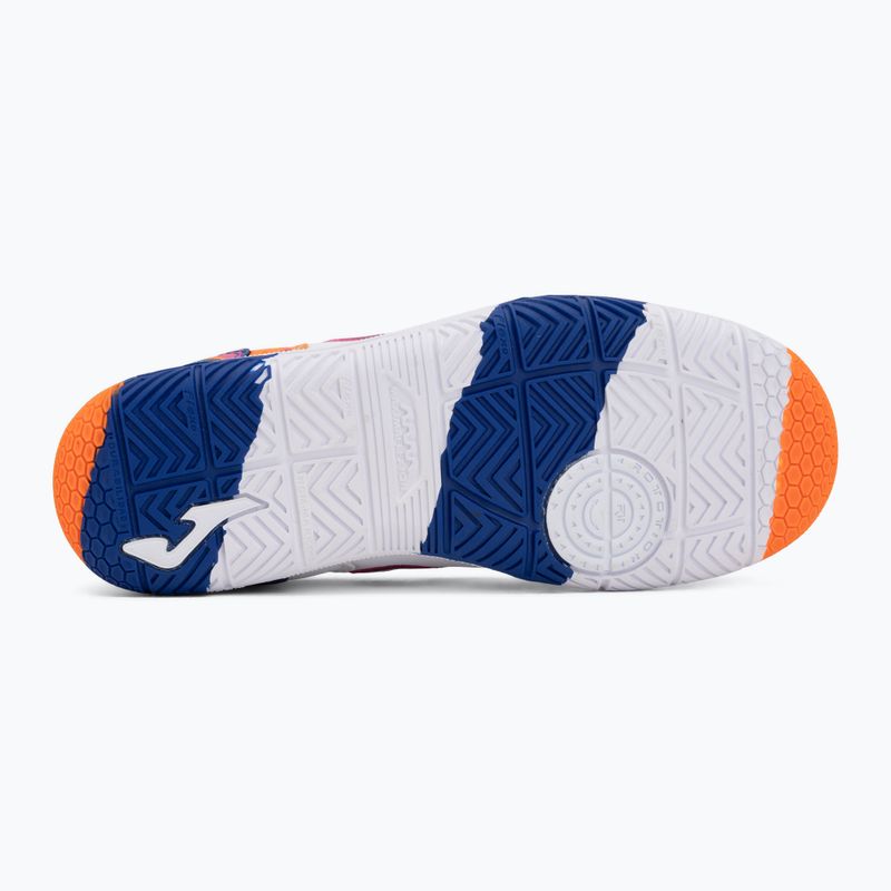 Gyerek focicipő Joma Top Flex Jr IN white-orange 4