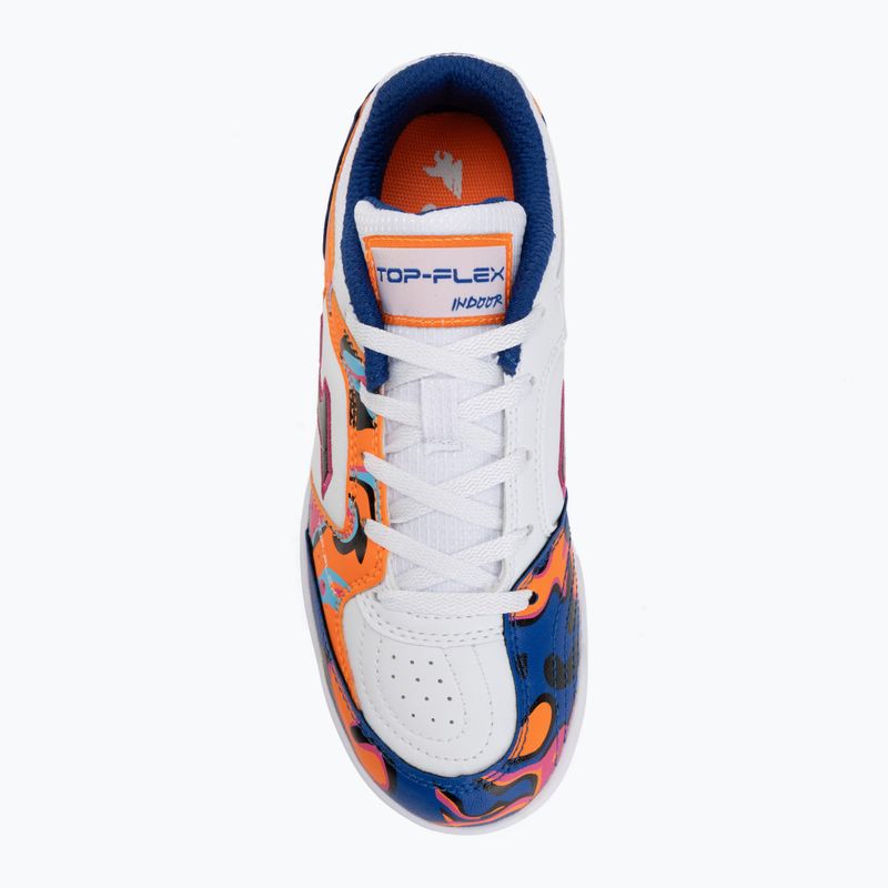 Gyerek focicipő Joma Top Flex Jr IN white-orange 5