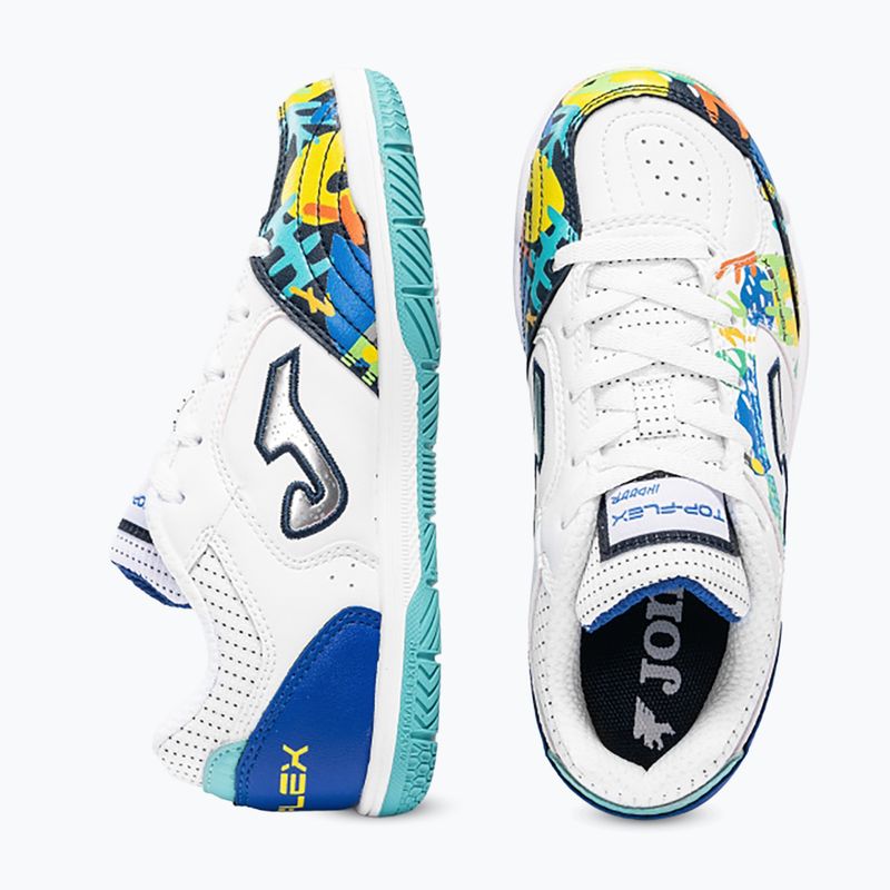 Gyermek focicipők Joma Top Flex Jr IN white 4