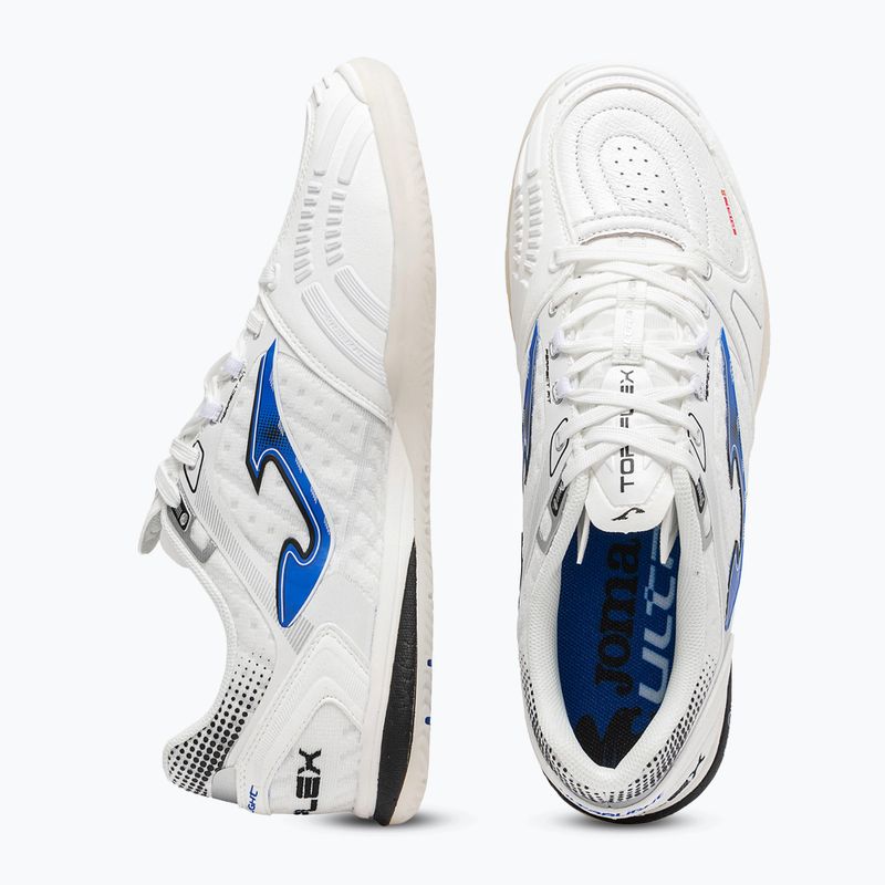 Férfi focicipők Joma Top Flex Ultralight Indoor white/royal blue 4
