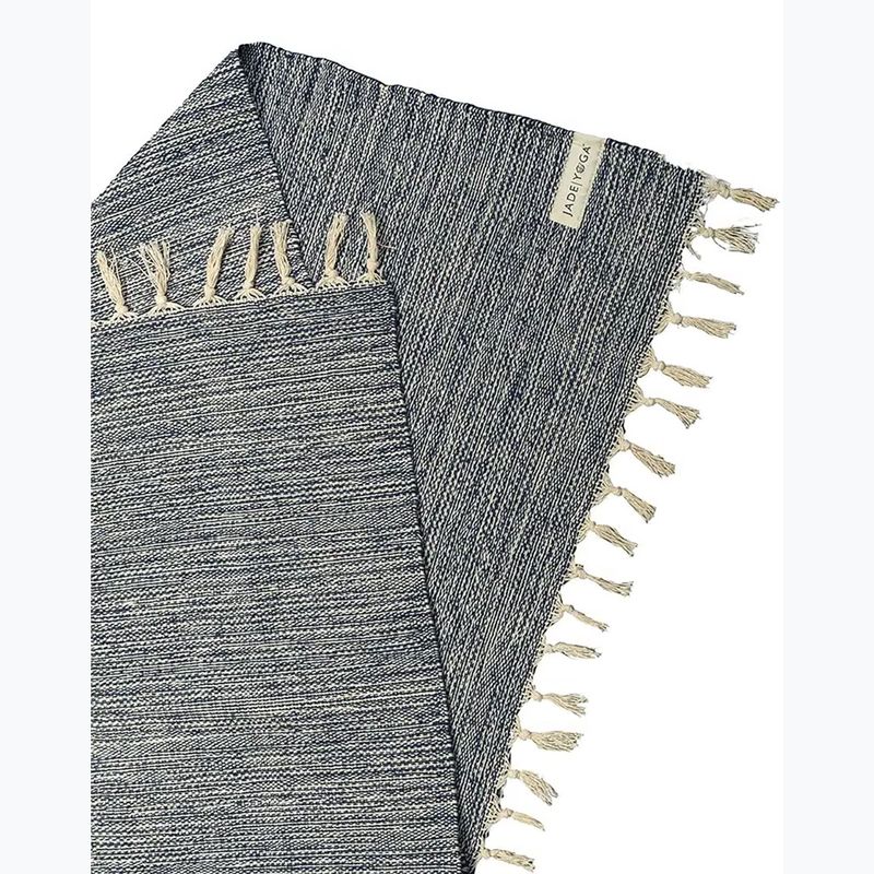 Jóga takaró JadeYoga Recycled Cotton Hand Loomed Yoga midnight blue 2