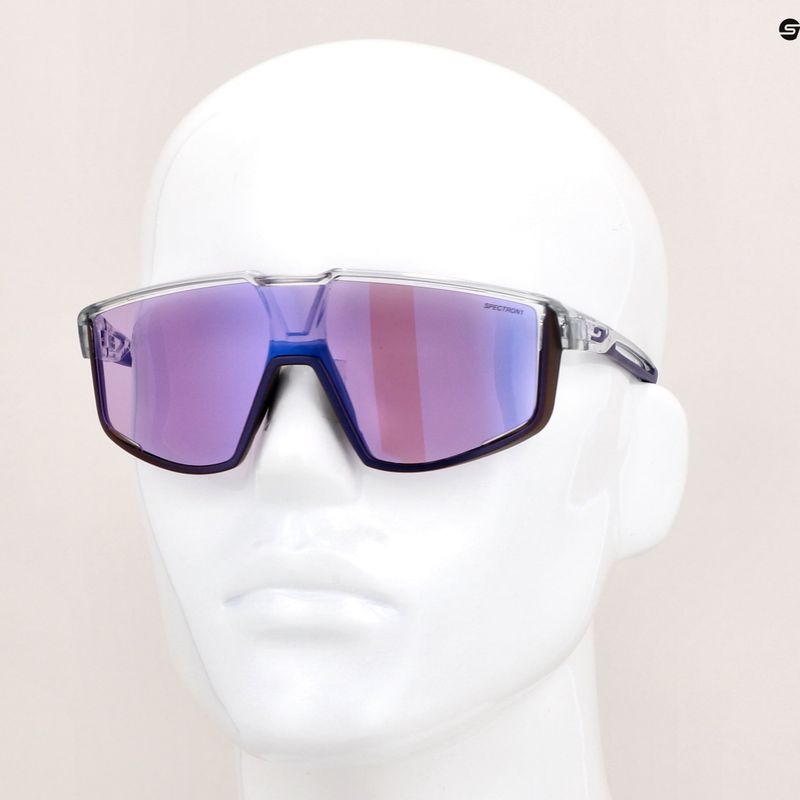 Julbo Fury Spectron 1 fényes áttetsző szürke/lila kerékpáros szemüveg 9