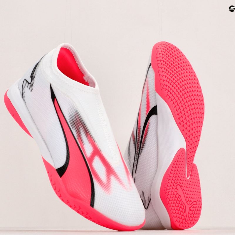 PUMA Ultra Match LL IT + Mid Jr gyermek futballcipő puma fehér/puma fekete/tűz orchidea 12