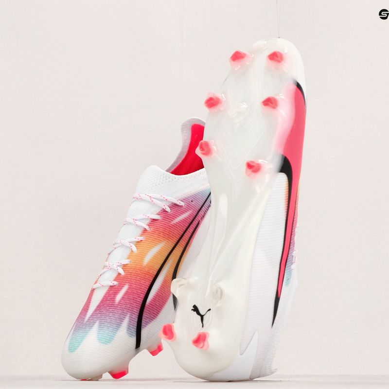 PUMA Ultra Ultimate FG/AG férfi futballcipő puma fehér/fekete/fekete/tűz orchidea 14