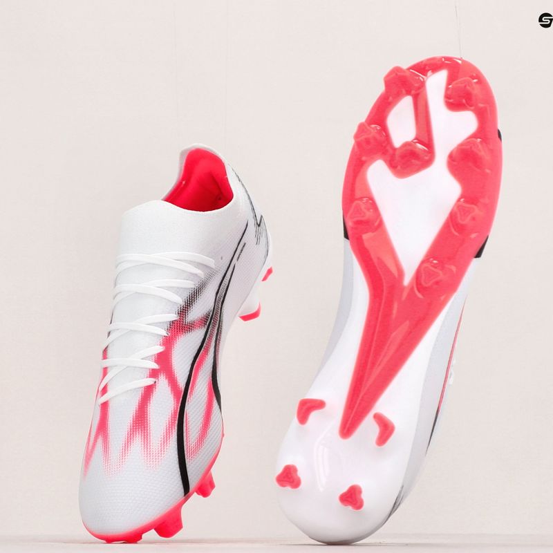 PUMA Ultra Match FG/AG férfi futballcipő puma fehér/puma fekete/tűz orchidea 16