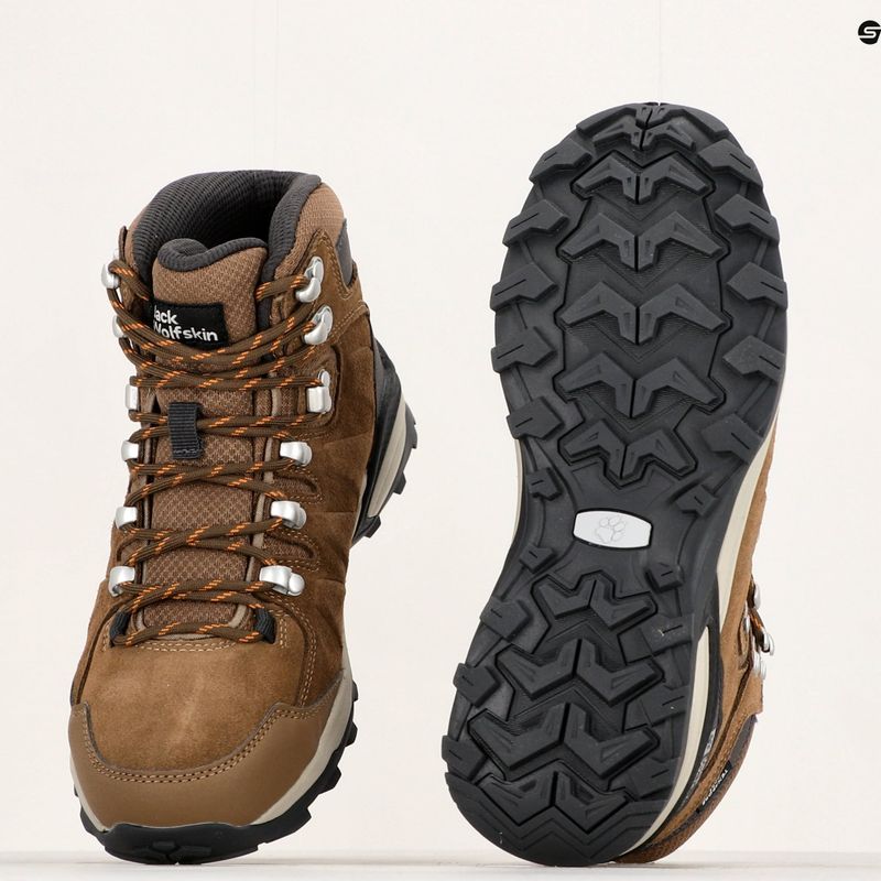 Jack Wolfskin női túrabakancs Refugio Texapore Mid barna/apricot 17