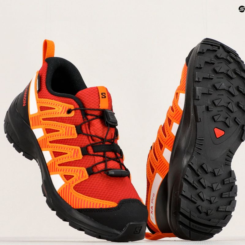 Salomon Xa Pro V8 CSWP piros/fekete/opeppe gyermek túracipő 18