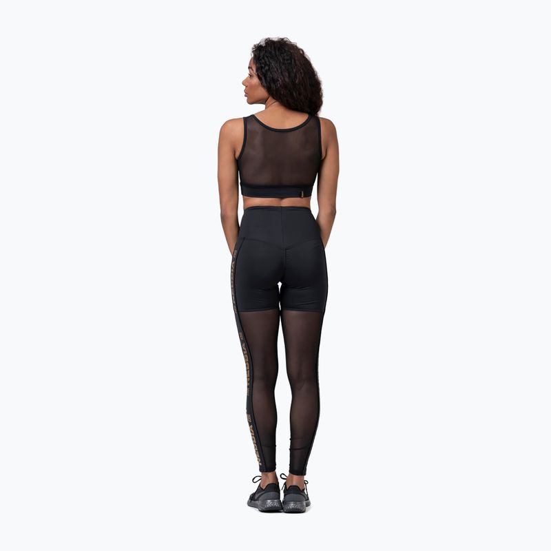 Női edző leggings NEBBIA Gold Mesh fekete 8290110 4