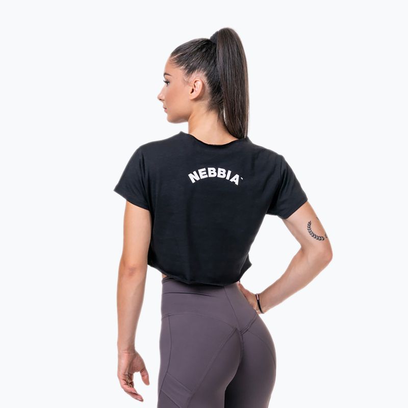 Női edzőfelső NEBBIA Loose Fit & Sporty Crop Top fekete 5830110 2