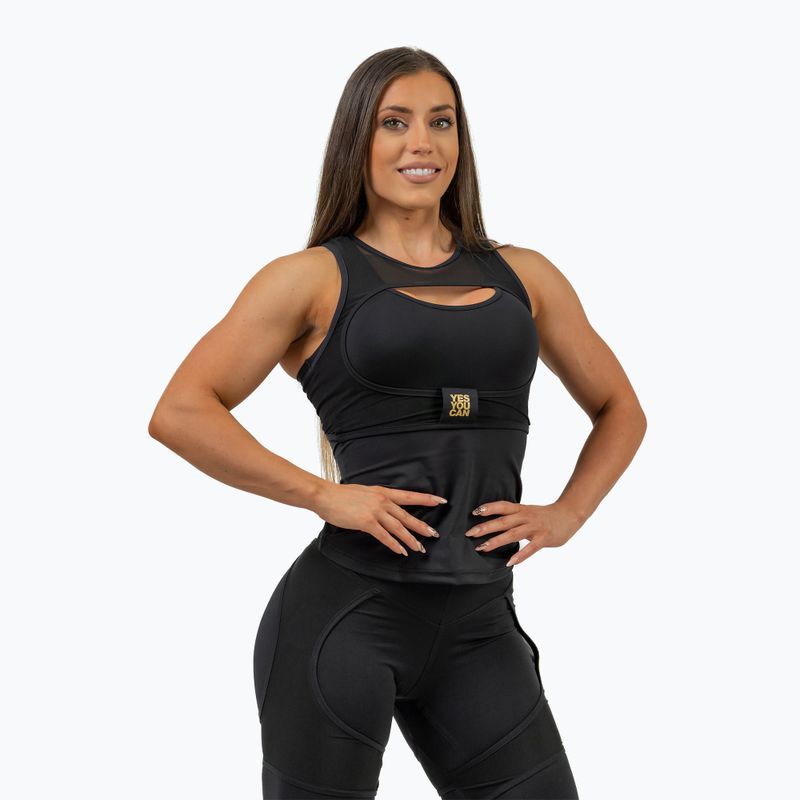 Női sport top NEBBIA Ultra Intense black/gold