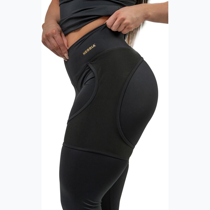 Női leggings NEBBIA Mesh Intense black/gold 3