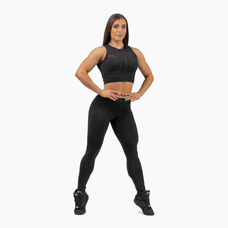 Női sport top NEBBIA Mesh Intense black/gold 2